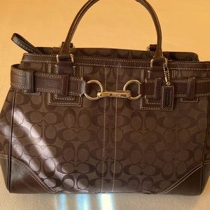 COACH EUC brown signature bag